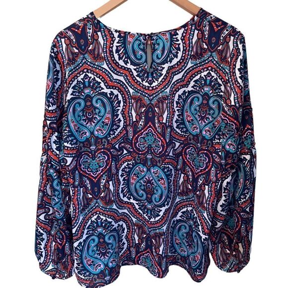 Beautiful Paisley Blouse by Talbots - Picture 3 of 5